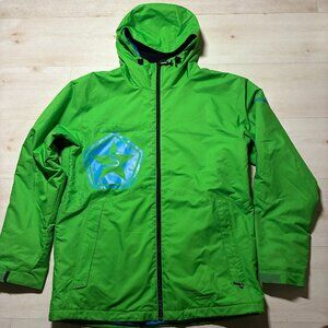 SESSIONS SOS Outreach Men's Lime-Green/Blue Snowboard/ Skiing Jacket Size Medium